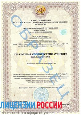Образец сертификата соответствия аудитора №ST.RU.EXP.00006174-1 Конаково Сертификат ISO 22000